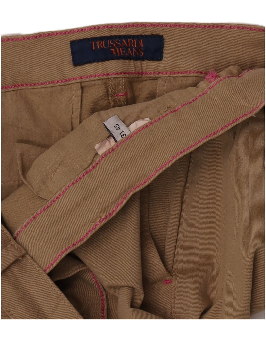 Trussardi Womens Slim Chino Trousers W31 L29 Beige