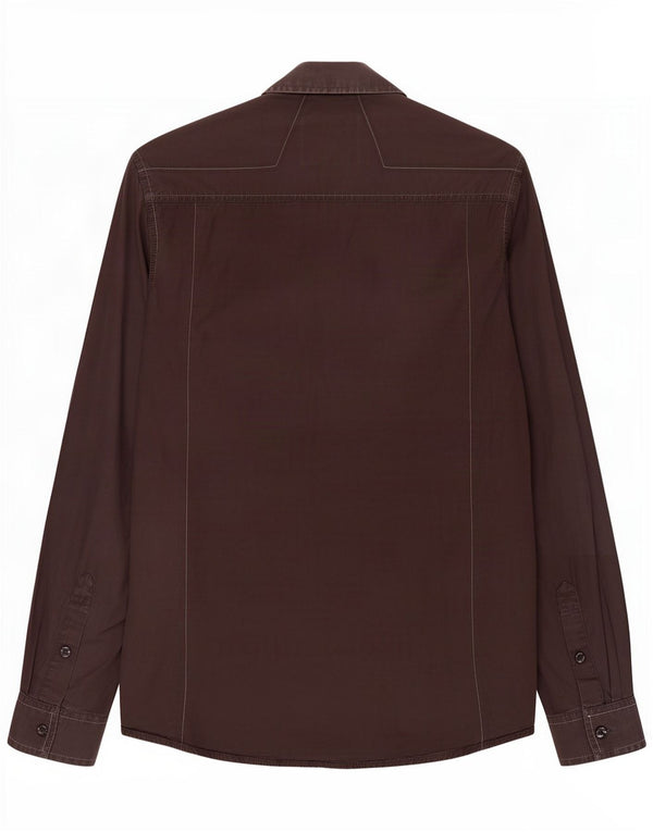 Jack & Jones Mens Graphic Shirt Medium Brown Cotton