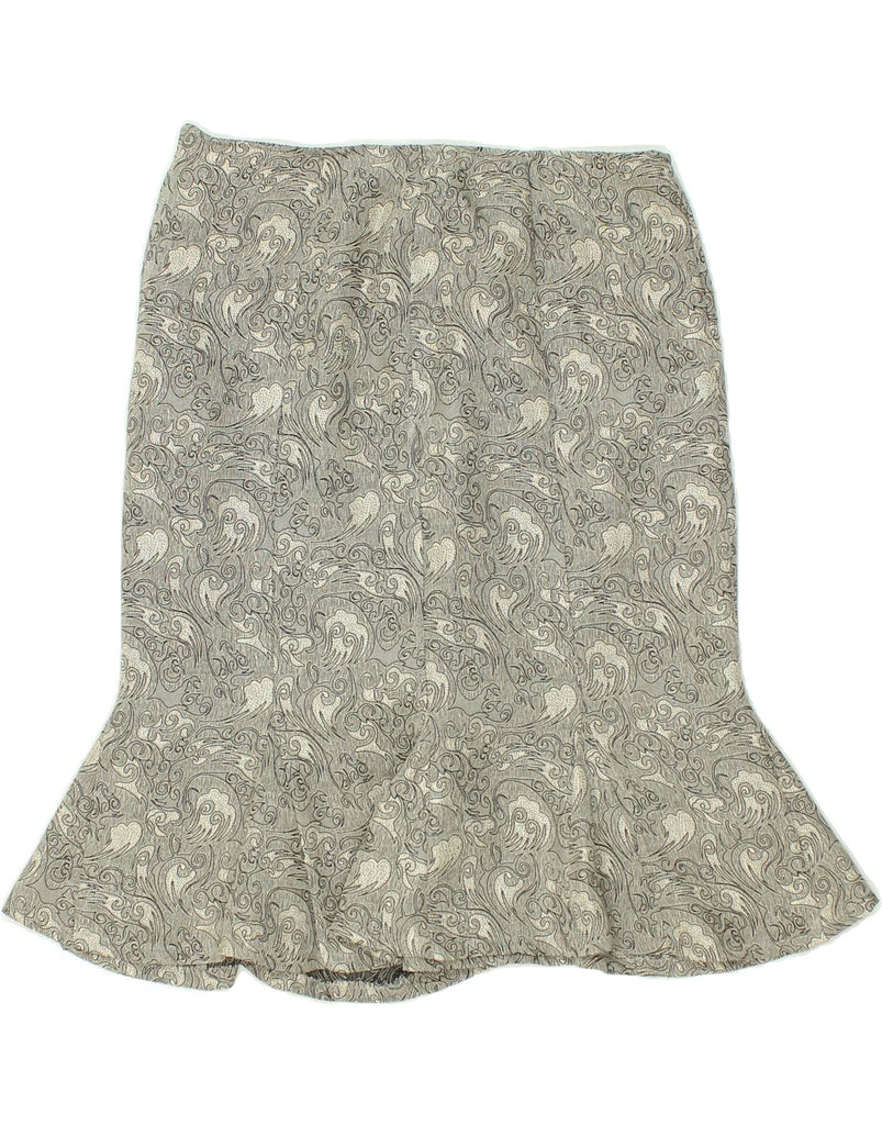 VINTAGE Womens Abstract Pattern Tulip Skirt EU 38 Medium W30  Grey | Vintage Vintage | Thrift | Second-Hand Vintage | Used Clothing | Messina Hembry 