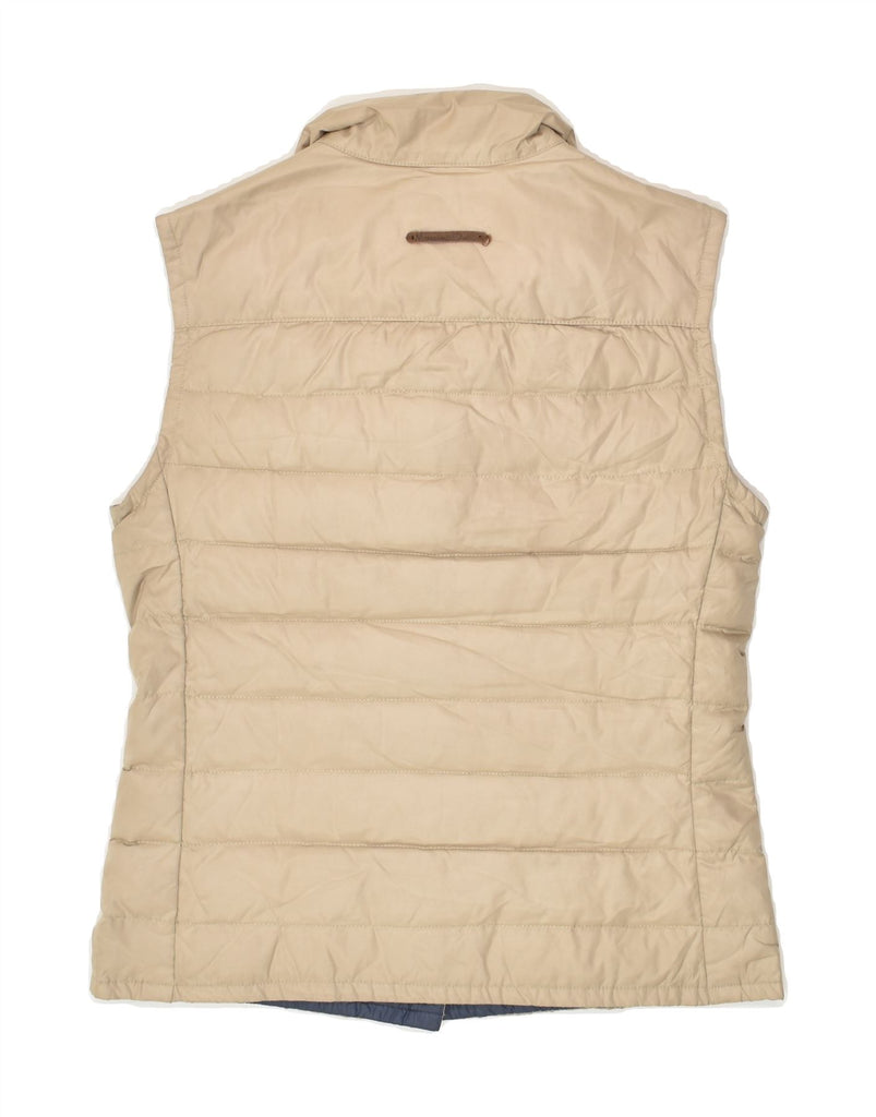 MASSIMO DUTTI Womens Padded Gilet UK 12 Medium Beige Polyester | Vintage Massimo Dutti | Thrift | Second-Hand Massimo Dutti | Used Clothing | Messina Hembry 