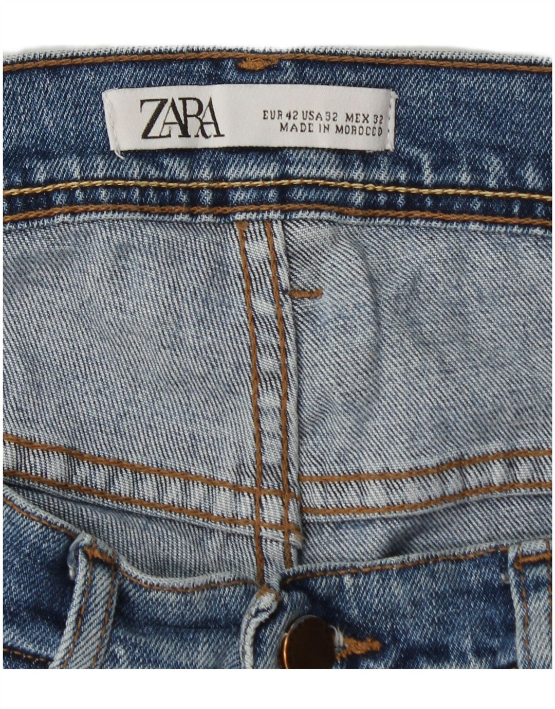 Zara Mens Slim Jeans EU 42 Large W32 L30 Blue