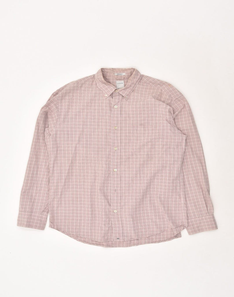 J. CREW Mens Shirt Medium Pink Check Cotton | Vintage J. Crew | Thrift | Second-Hand J. Crew | Used Clothing | Messina Hembry 