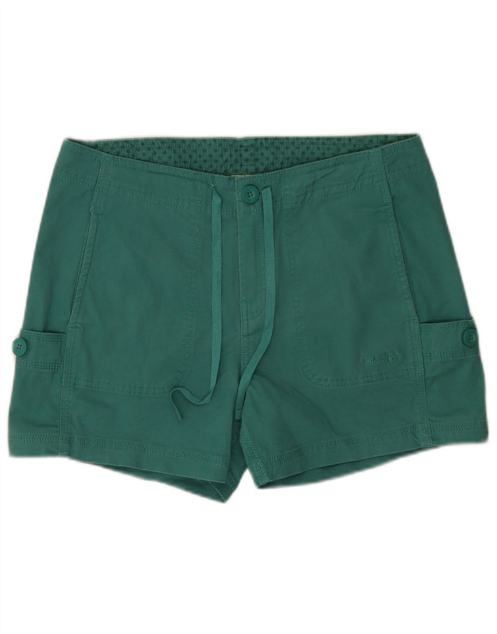 Weird Fish Womens Cargo Shorts UK 10 Small W34  Green Cotton