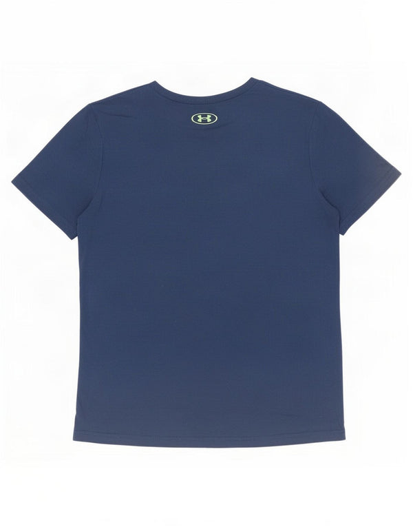 Under Armour Boys Graphic T-Shirt Top 11-12 Years Large Blue Cotton