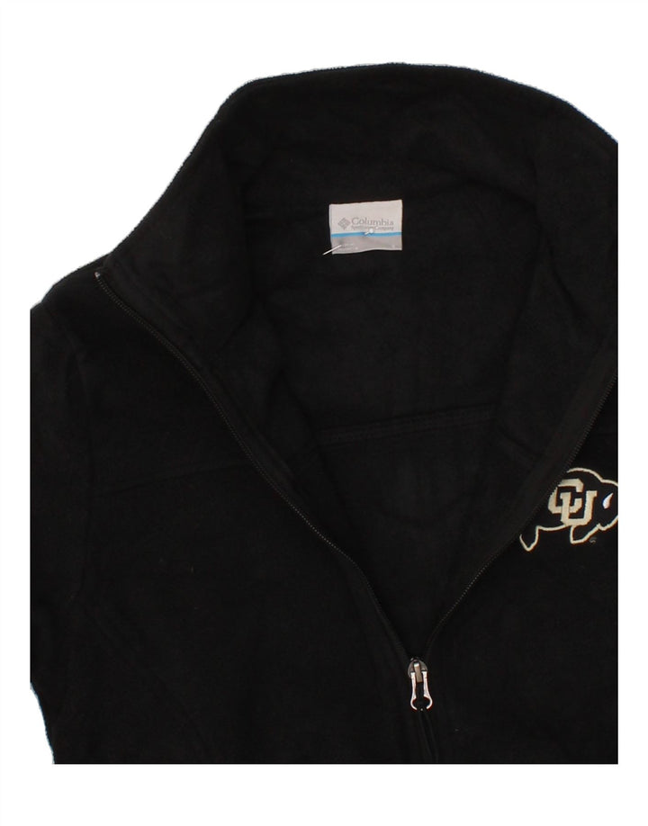 COLUMBIA Womens Fleece Jacket UK 10 Small Black Cotton Vintage Columbia and Second-Hand Columbia from Messina Hembry 