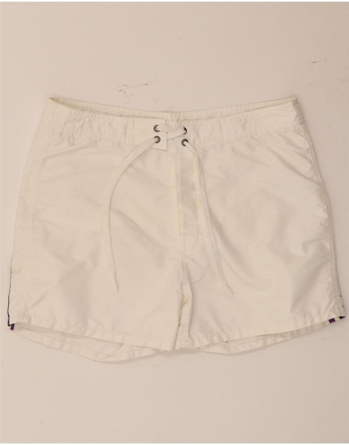 Sundek Mens Swimming Shorts Large  White Polyester
