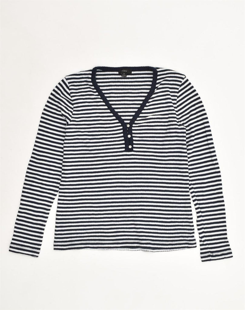 J. CREW Womens Top Long Sleeve UK 12 Medium Black Striped Cotton | Vintage J. Crew | Thrift | Second-Hand J. Crew | Used Clothing | Messina Hembry 