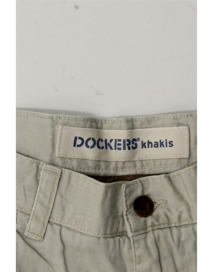 DOCKERS Mens Khakis Chino Shorts W34 Large  Blue Cotton