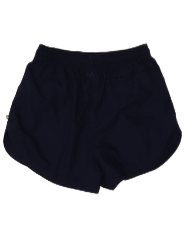 Adidas Womens Sport Shorts UK 12 Medium Navy Blue Polyester