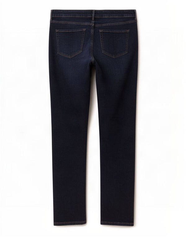Marks & Spencer Womens Slim Jeans UK 24 4XL W42 L29 Navy Blue Cotton