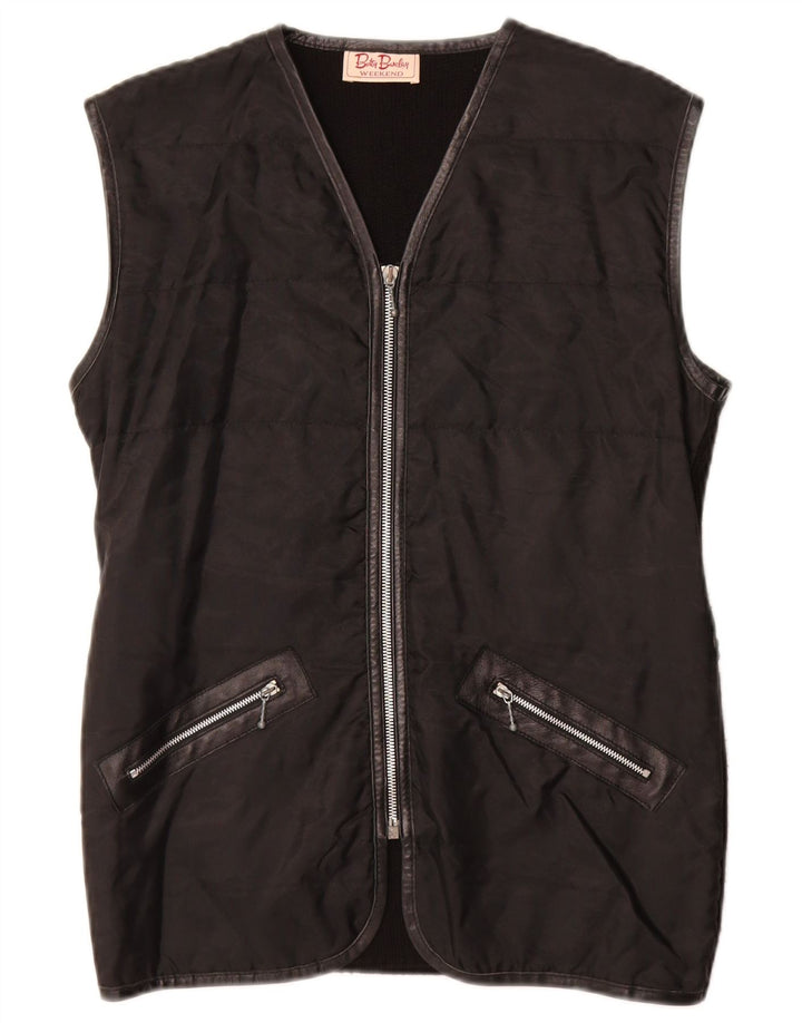 Betty Barclay Mens Weekend Gilet Small Black Wool
