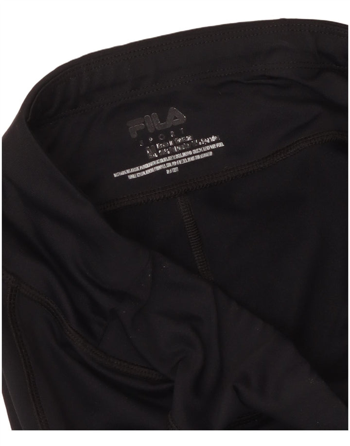 FILA Womens Capri Leggings UK 14 Medium  Black