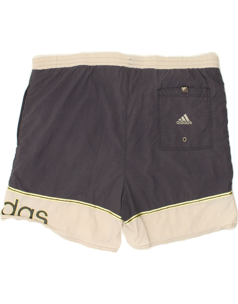 ADIDAS Mens Graphic Sport Shorts XL Black Colourblock Polyester | Vintage Adidas | Thrift | Second-Hand Adidas | Used Clothing | Messina Hembry 