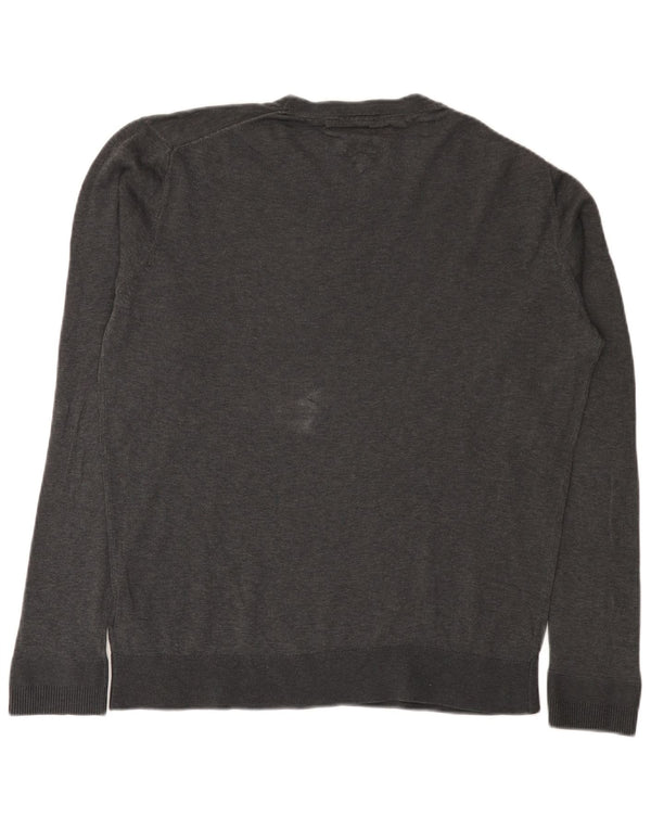 Tommy Hilfiger Mens Crew Neck Jumper Sweater XL Grey Cotton