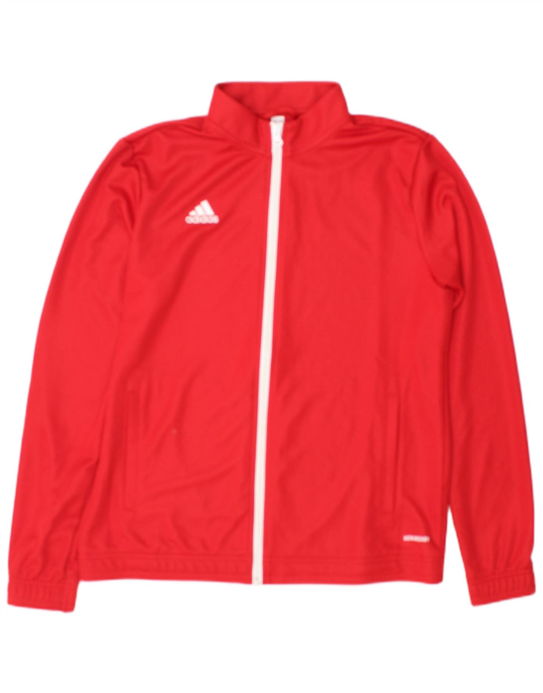 Adidas Womens Tracksuit Top Jacket UK 16/18 Large Red Polyester