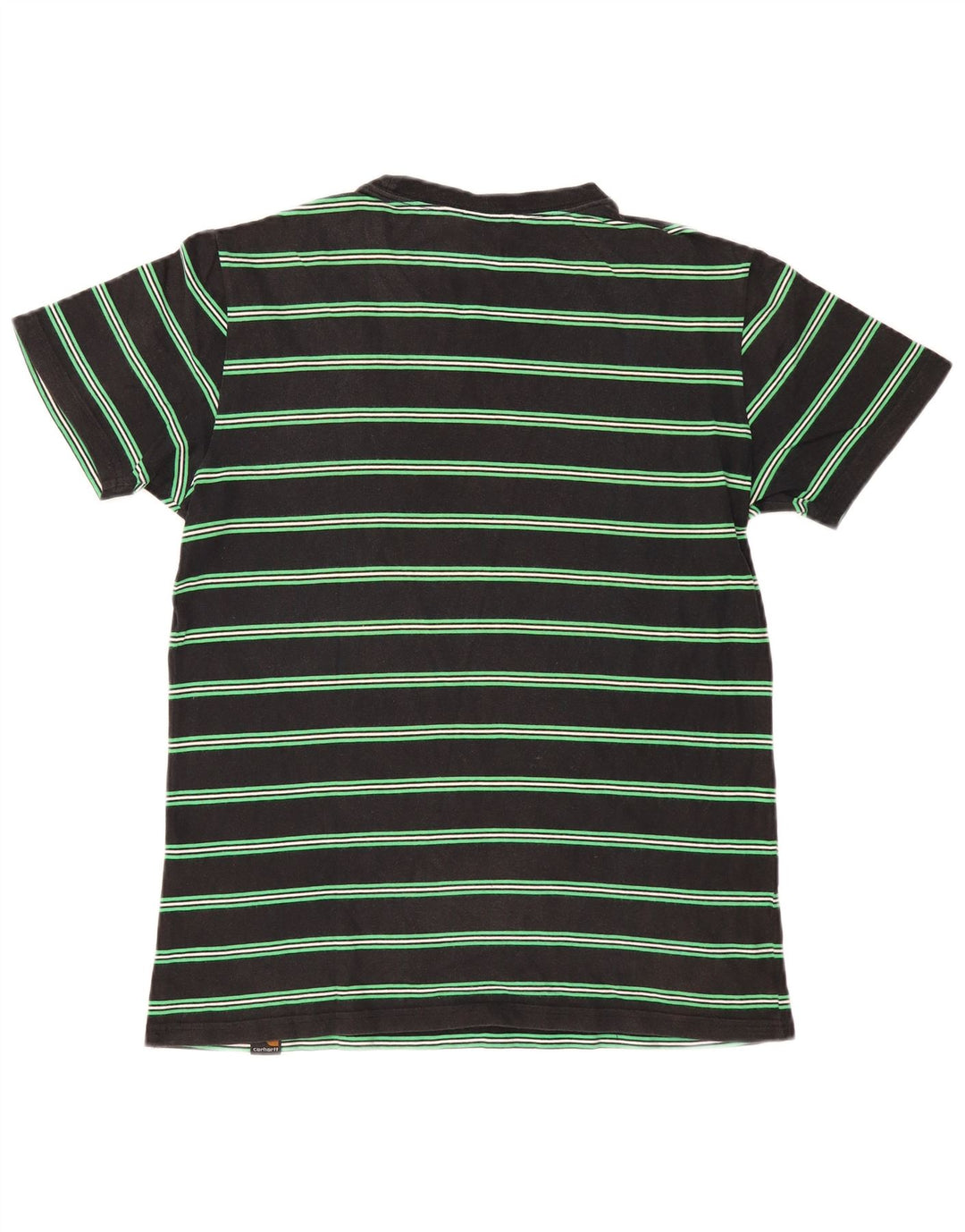 Carhartt Mens T-Shirt Top Medium Black Striped Cotton