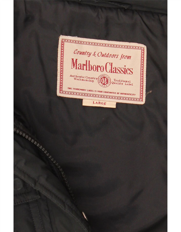 Marlboro Classics Mens Padded Jacket UK 40 Large Black