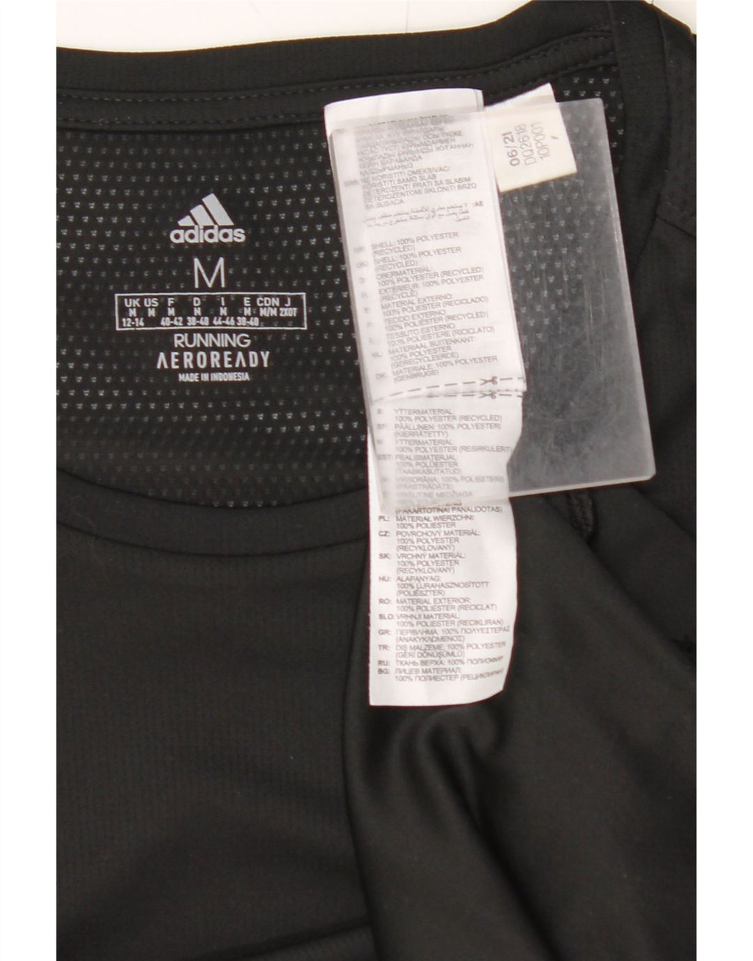 ADIDAS Womens Aeroready T-Shirt Top UK 12/14 Medium Black Polyester