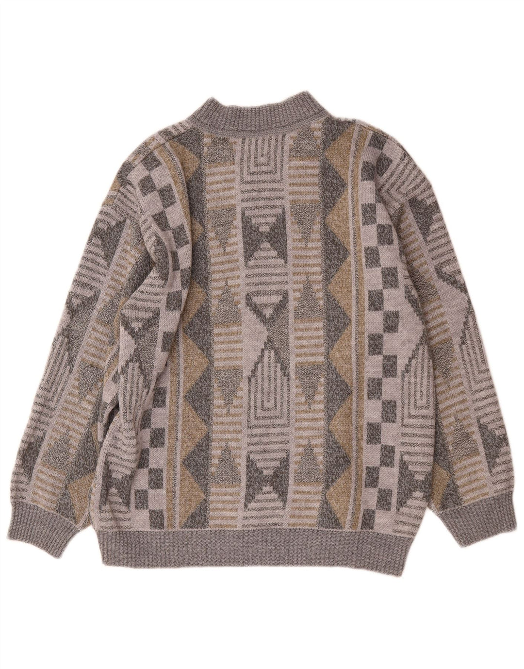 Steiner Mens Cardigan Sweater XL Multicoloured Geometric
