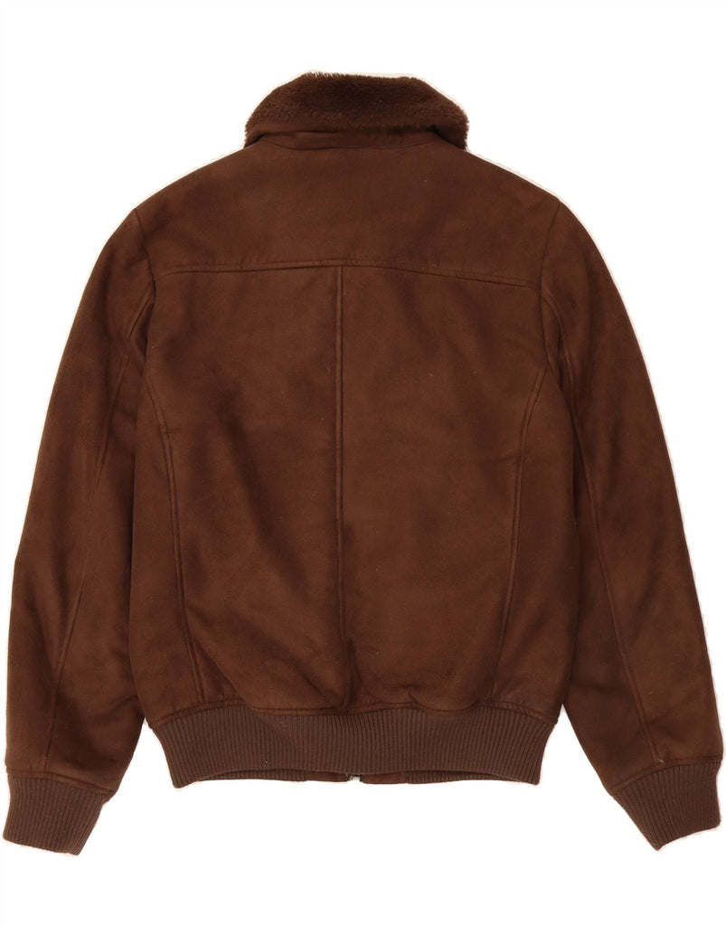 MAISON CINQCENT Mens Bomber Jacket UK 36 Small Brown Polyester Vintage Maison Cinqcent and Second-Hand Maison Cinqcent from Messina Hembry 