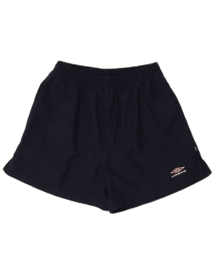 Umbro Mens Sport Shorts Small  Navy Blue Polyester