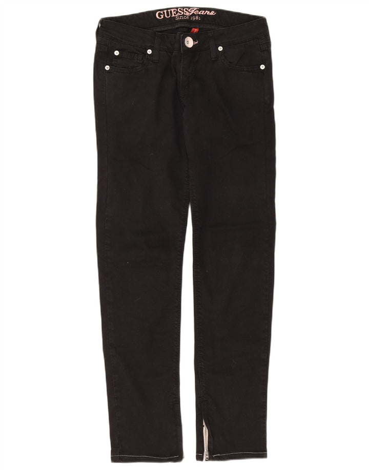 GUESS Womens Slim Jeans W26 L28 Black Cotton