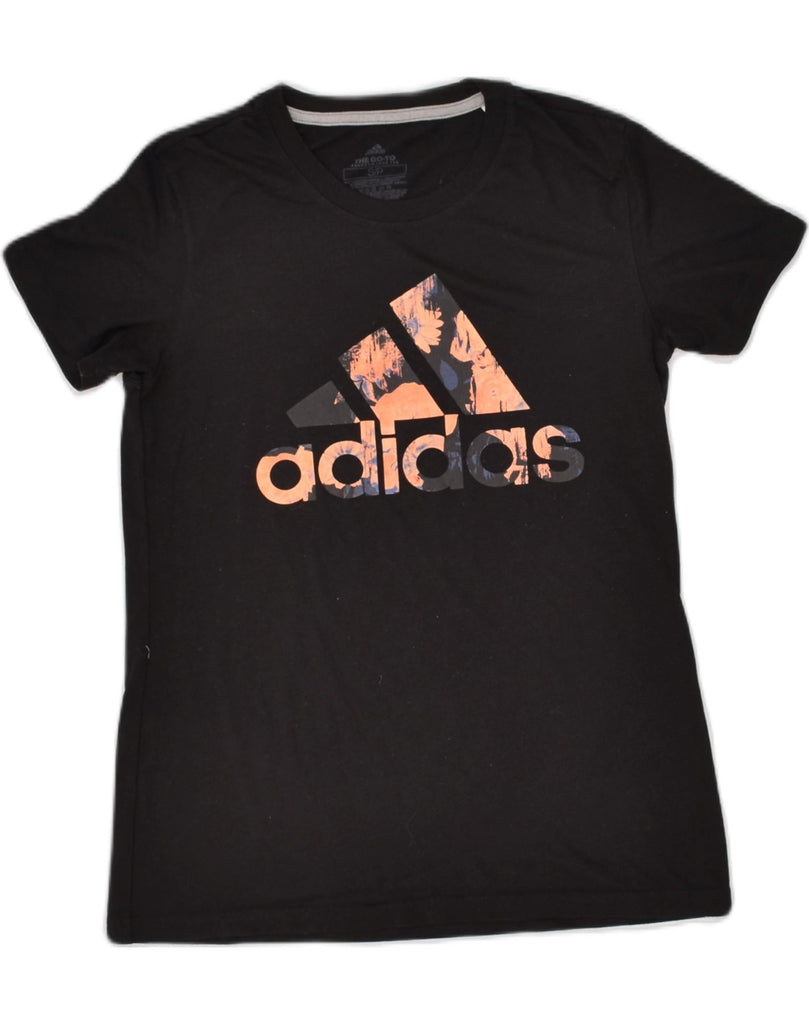 ADIDAS Mens Graphic T-Shirt Top Small Black Cotton | Vintage Adidas | Thrift | Second-Hand Adidas | Used Clothing | Messina Hembry 