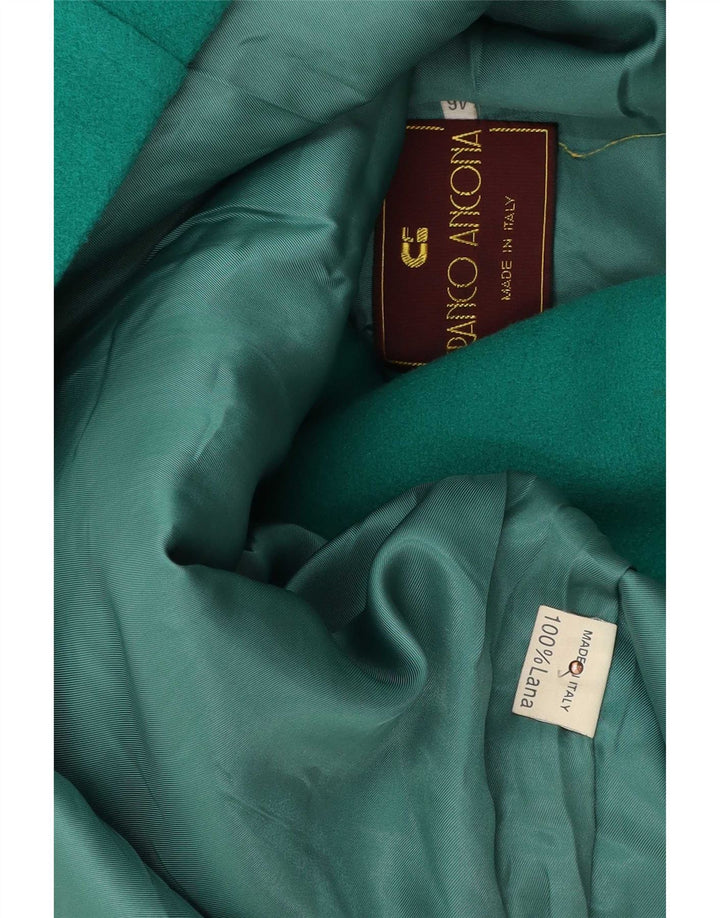 Franco Ancona Womens Oversized Double Breasted Coat IT 46 Large Green Wool