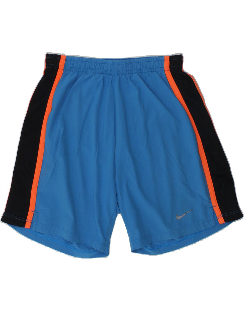 NIKE Boys Dri Fit Sport Shorts 6-7 Years XS  Blue Colourblock | Vintage Nike | Thrift | Second-Hand Nike | Used Clothing | Messina Hembry 