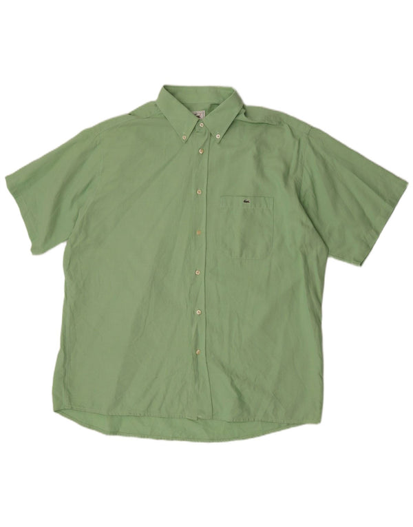 Lacoste Mens Short Sleeve Shirt Size 43 Large Green