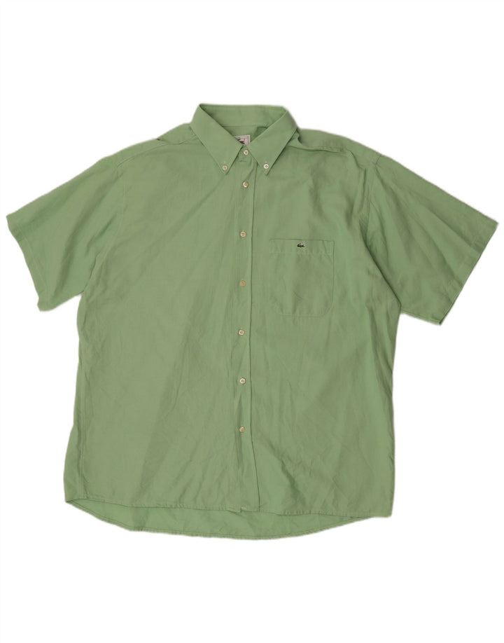 Lacoste Mens Short Sleeve Shirt Size 43 Large Green