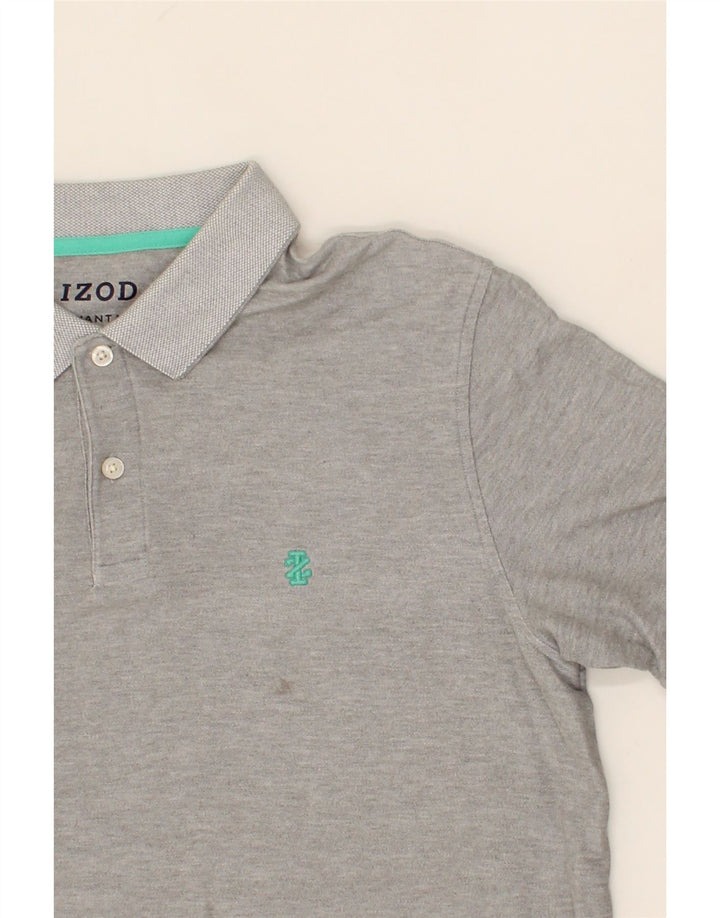 IZOD Mens Polo Shirt Medium Grey Cotton Vintage Izod and Second-Hand Izod from Messina Hembry 