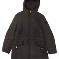 PEUTEREY Womens Hooded Padded Coat IT 46 Large Grey Polyester