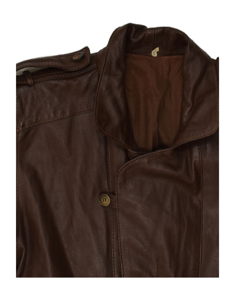 VINTAGE Mens Leather Jacket UK 36 Small Brown | Vintage Vintage | Thrift | Second-Hand Vintage | Used Clothing | Messina Hembry 