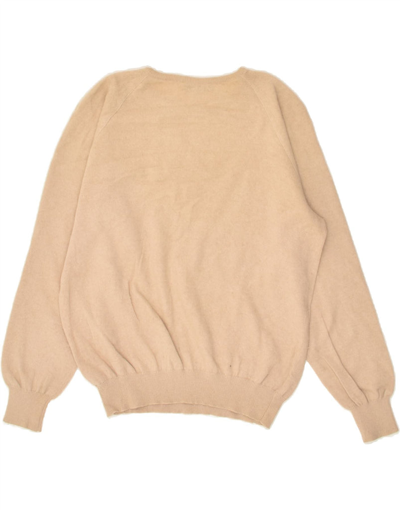 LES COPAINS Womens Crew Neck Jumper Sweater UK 16 Large Beige Floral | Vintage Les Copains | Thrift | Second-Hand Les Copains | Used Clothing | Messina Hembry 