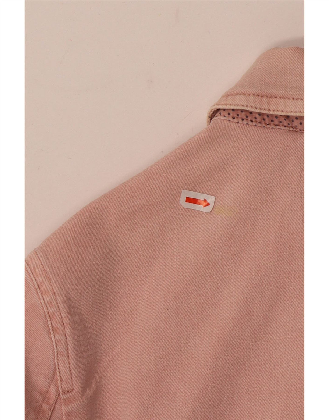 Joules Womens Denim Jacket UK 12 Medium Pink Cotton