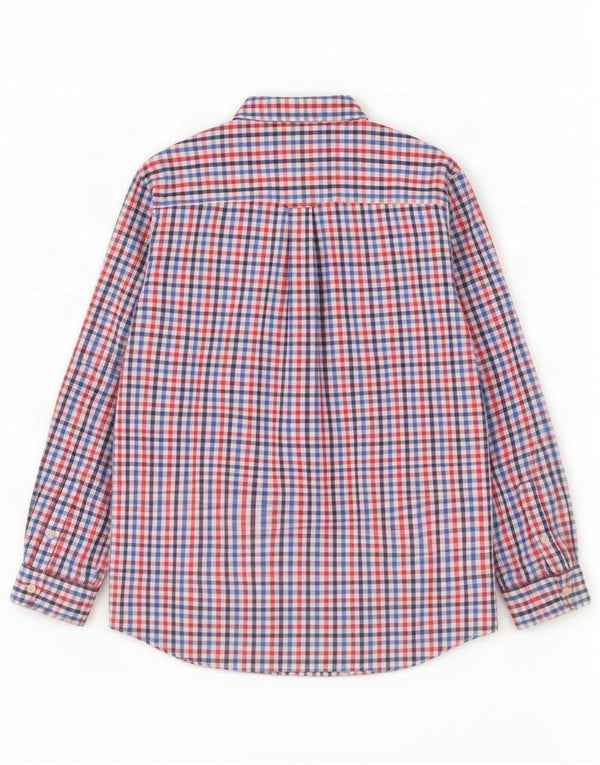Chaps Mens Easy Care Shirt XL Multicoloured Gingham Cotton
