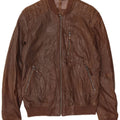 Conbipel Mens Leather Jacket IT 48 Medium Brown Leather