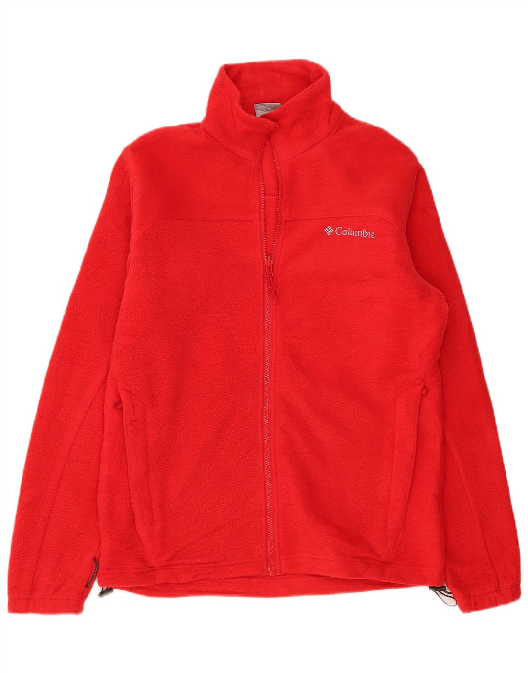 COLUMBIA Mens Interchange Fleece Jacket UK 36 Small Red Polyester