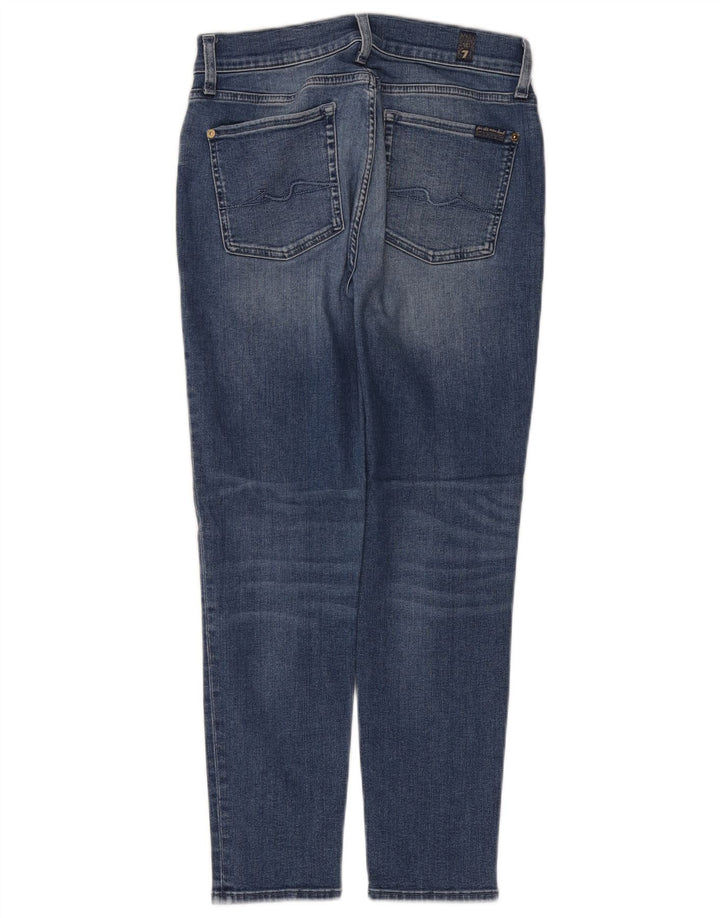 7 For All Mankind Womens Slim Jeans W32 L27 Blue Cotton