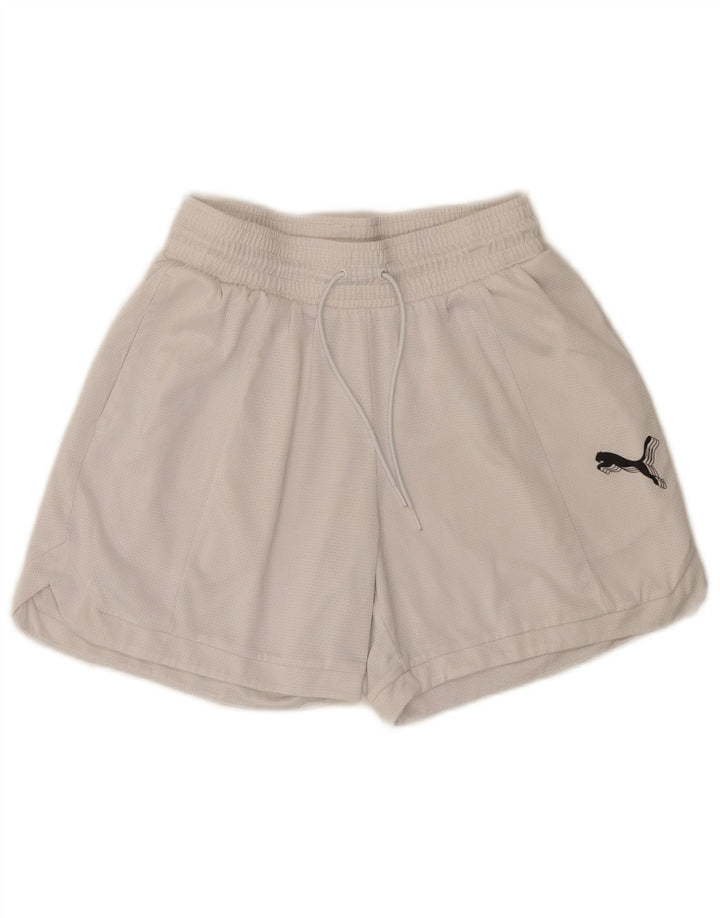 Puma Womens Sport Shorts UK 8 Small White Polyester