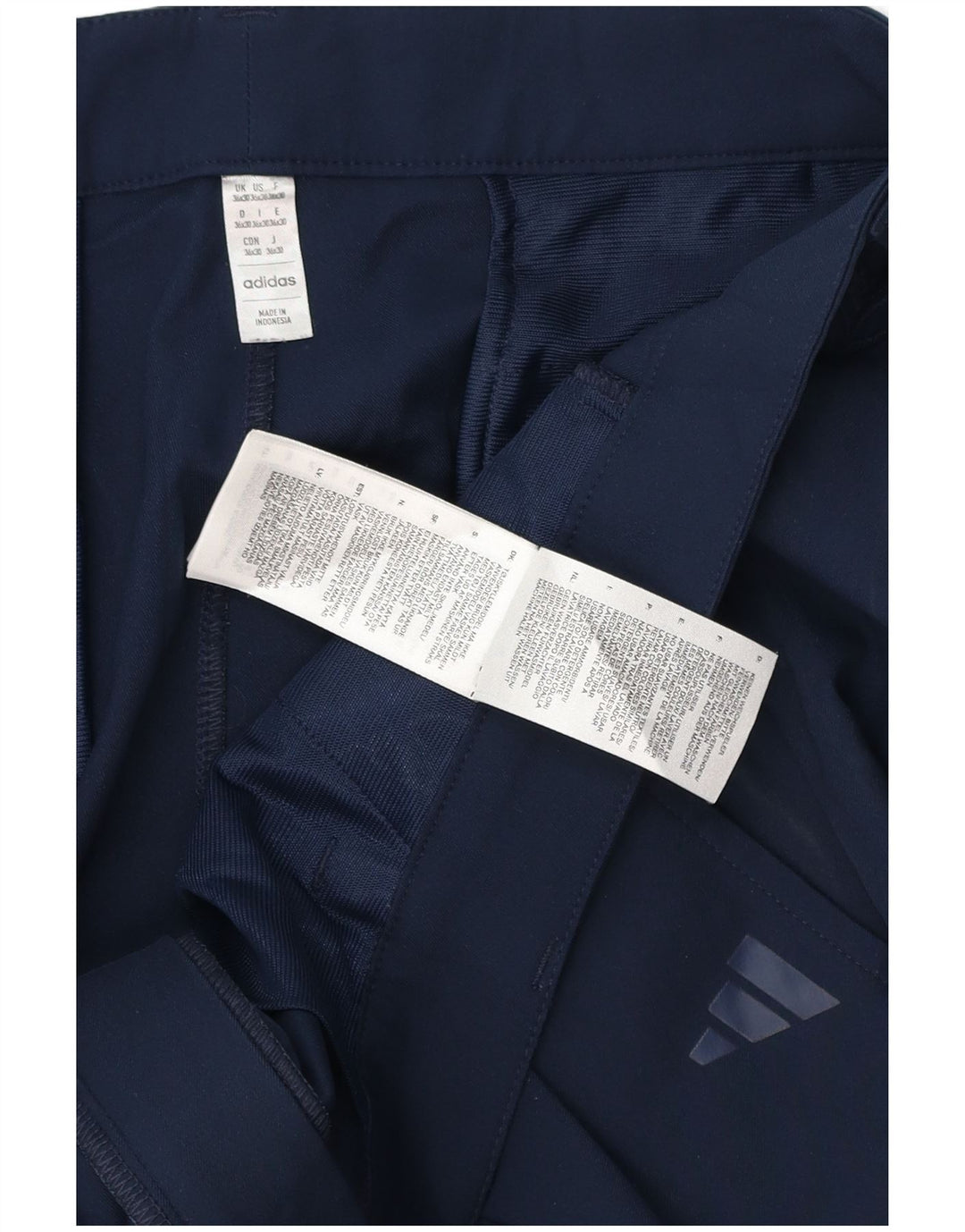ADIDAS Mens Straight Chino Trousers W36 L30 Navy Blue Polyester