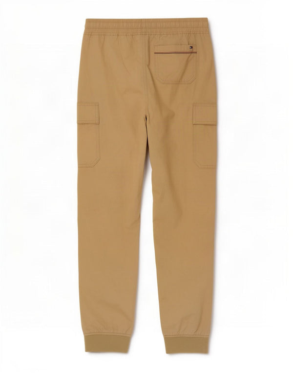 Tommy Hilfiger Boys Joggers Cargo Trousers 15-16 Years W30 L27 Beige Cotton