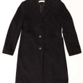 Intrend Womens Overcoat UK 12 Medium Black Wool