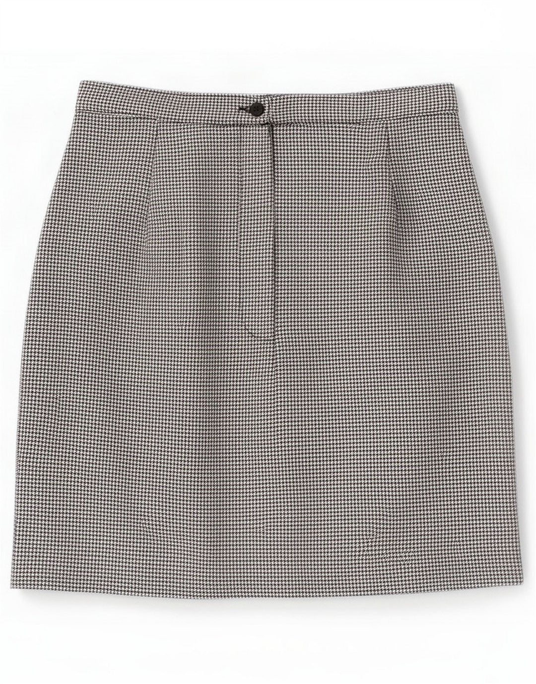 Vintage Womens Mini Skirt IT 42 Medium W26 Black Houndstooth Polyester