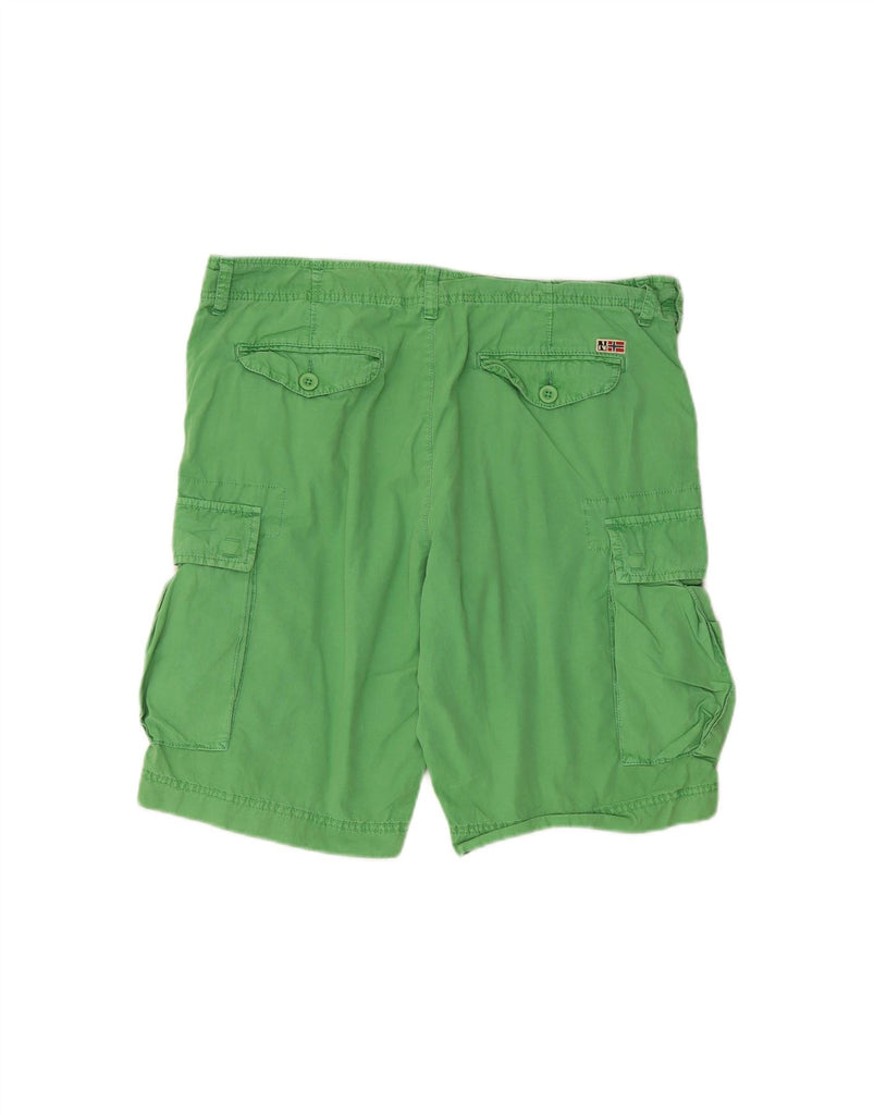 NAPAPIJRI Mens Cargo Shorts W36 Large  Green Cotton Vintage Napapijri and Second-Hand Napapijri from Messina Hembry 