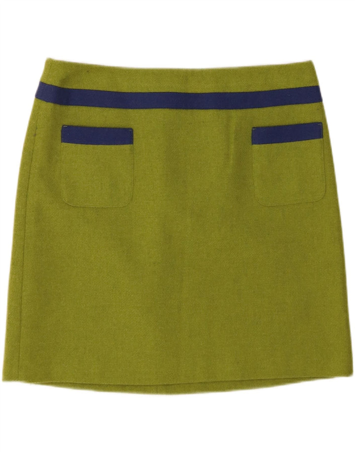 Boden Womens Straight Skirt UK 16 Large W34 Green Wool