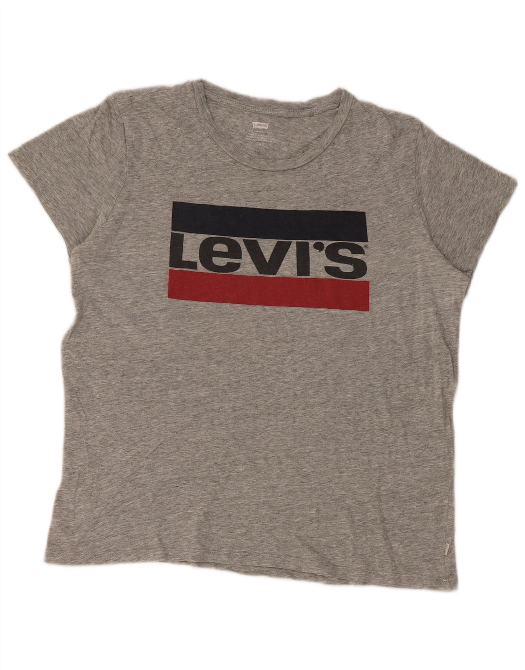 Levi's Womens Graphic T-Shirt Top UK 14 Medium Grey Cotton