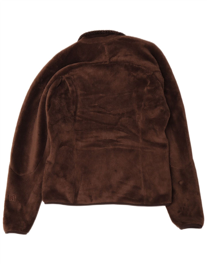 Patagonia Womens Fleece Jacket UK 16 Large Brown Polyester