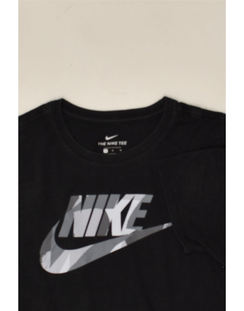 NIKE Mens Graphic T-Shirt Top Medium Black Cotton | Vintage Nike | Thrift | Second-Hand Nike | Used Clothing | Messina Hembry 